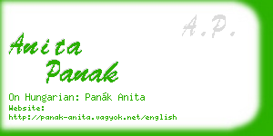 anita panak business card
