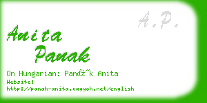 anita panak business card